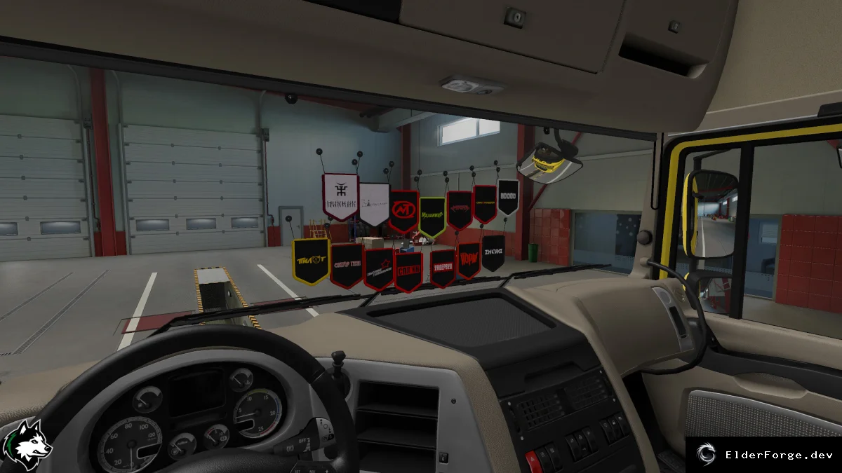 Обложка мода: Euro Truck Simulator 2 – Вывески советских и российских рок‑групп (v1.1)