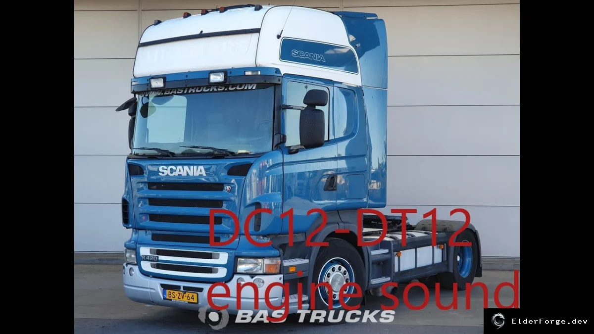 Обложка мода: Euro Truck Simulator 2 – Звуки Scania DC12/DT12 для версии 1.37