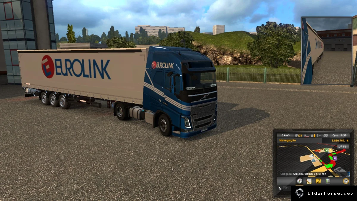 Обложка мода: EUROLINK Pack – скин Volvo FH 2012 и прицепа для ETS2