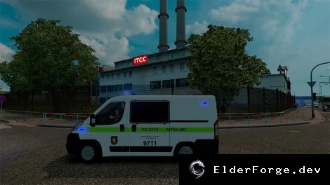 Обложка мода: EuroPolice V4 – полицейские Fiat Ducato для ETS2 1.23+