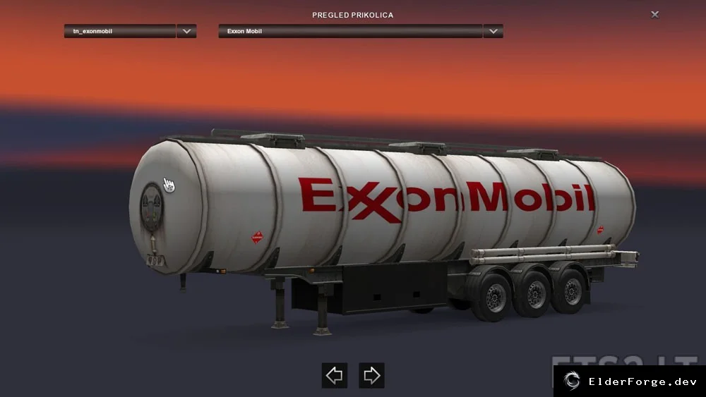 Обложка мода: Exxon Mobil Trailer для Euro Truck Simulator 2 – новый прицеп в ETS2
