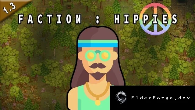 Faction: Hippies – мирные сообщества хиппи и хиппи‑нудистов для RimWorld