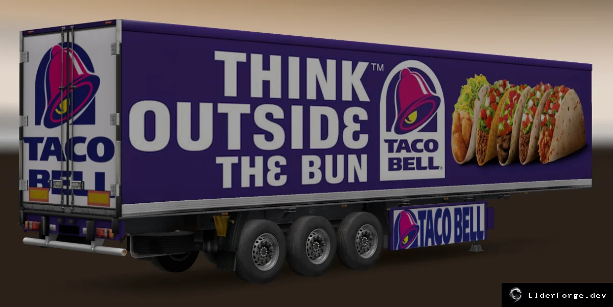Обложка мода: Fast Food Trailer Pack for Euro Truck Simulator 2 – 12 брендовых прицепов