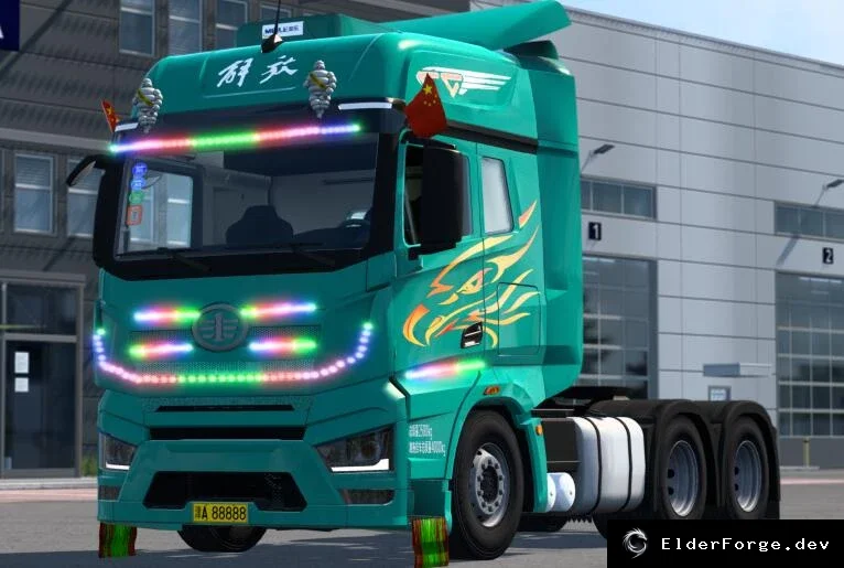 Обложка мода: FAW J7 – китайский грузовик для Euro Truck Simulator 2 (версия 1.44)