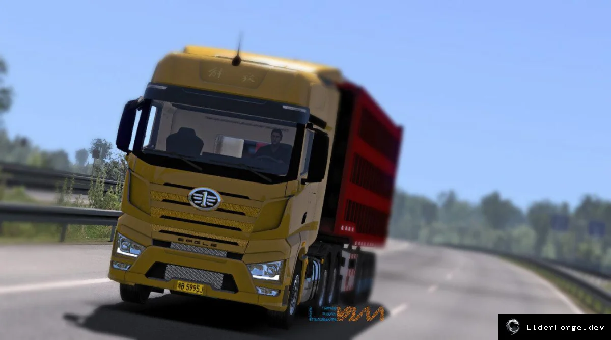 Обложка мода: FAW J7 v2.0 – новый грузовик для Euro Truck Simulator 2 (ETS2 1.41)