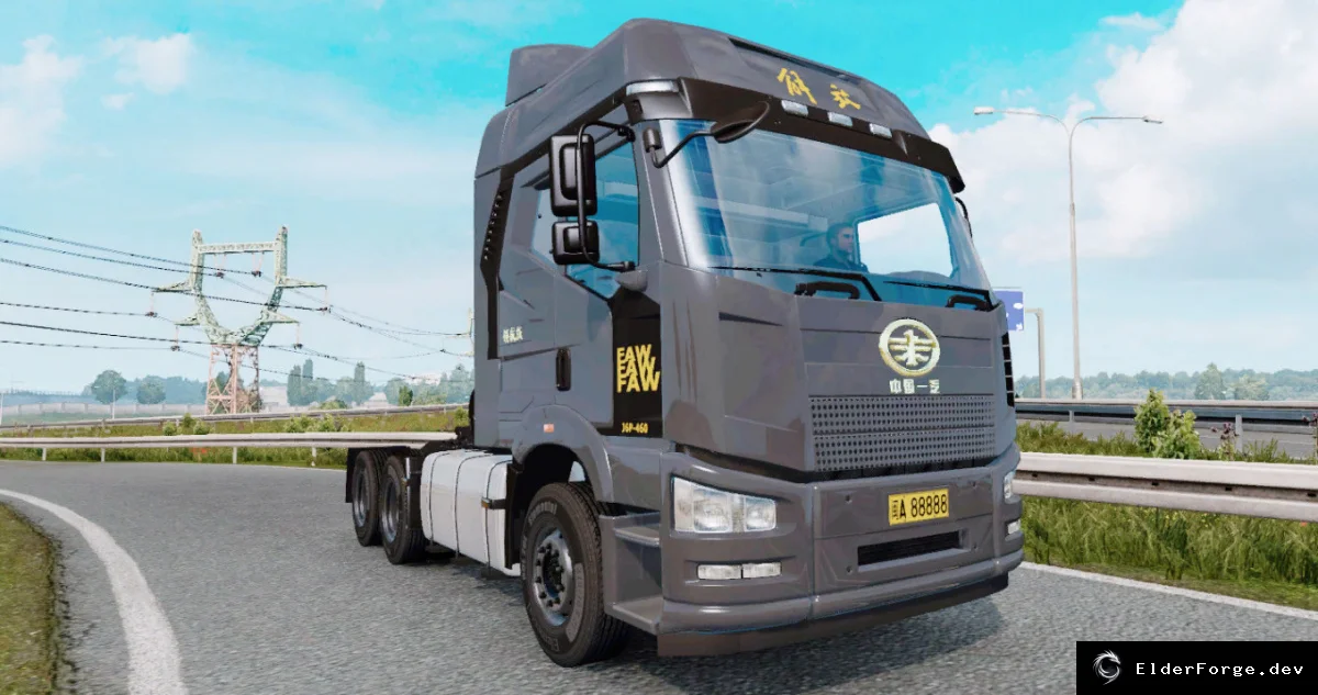 Обложка мода: FAW Jiefang J6P – новый грузовик в Euro Truck Simulator 2 (ETS2)