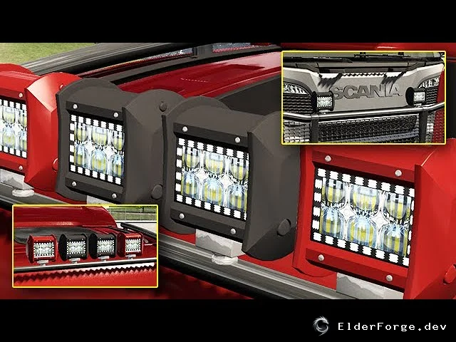 Обложка мода: Feelon RGB светодиодные лампы для грузовиков в Euro Truck Simulator 2