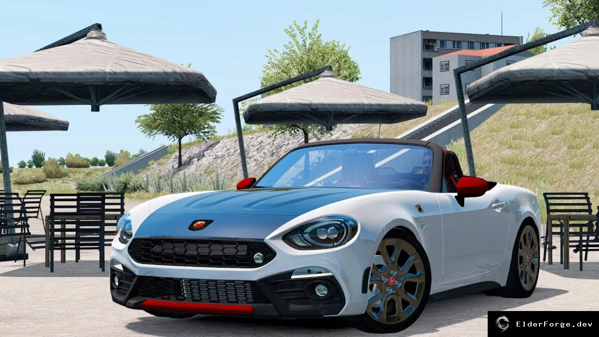Обложка мода: Fiat 124 Spider (Abarth) для Euro Truck Simulator 2 – новый спорткар в ETS2