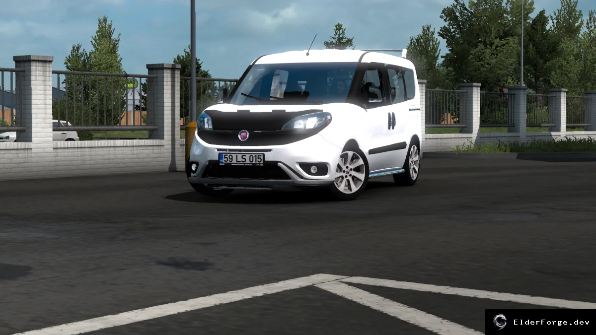 Обложка мода: Fiat Doblo 2018 для Euro Truck Simulator 2 – полная комплектация (v1.37‑x, 1.38‑x)