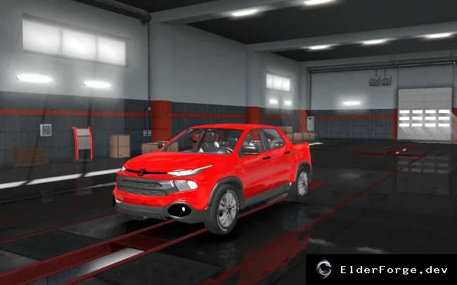 Обложка мода: Fiat Toro для Euro Truck Simulator 2 – полный набор салона, двигателя и аксессуаров