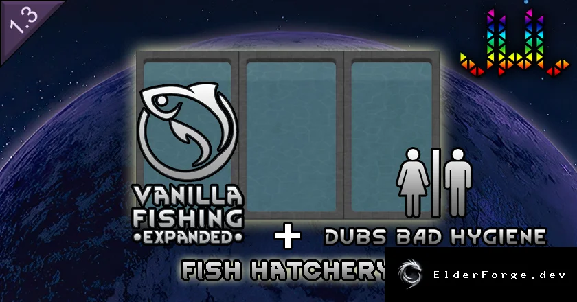 Обложка мода: Fish Hatcheries – новые рыбные инкубаторы для RimWorld