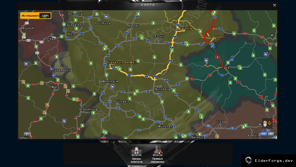 Обложка мода: Физическая и политическая карта Европы для ETS2 – совместимость с TSM‑Map
