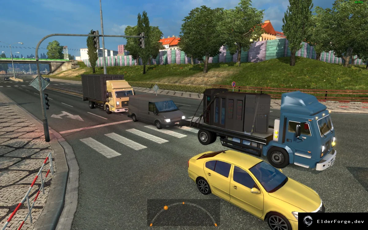 Обложка мода: Flatbed из Saints Row 3 для Euro Truck Simulator 2 – 5 вариантов тюнинга