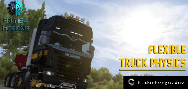 Обложка мода: Flexible Truck Physics для Euro Truck Simulator 2 – улучшенная подвеска и тормоза
