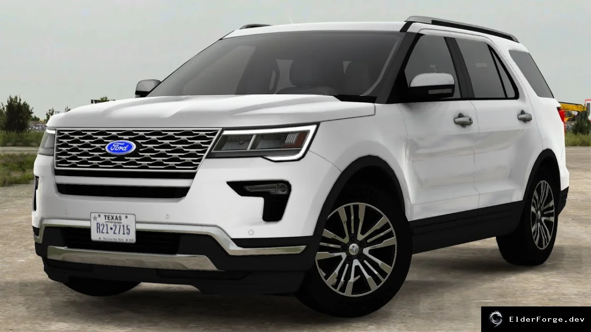 Обложка мода: Ford Explorer Platinum 2019 для Euro Truck Simulator 2 – реалистичный внедорожник