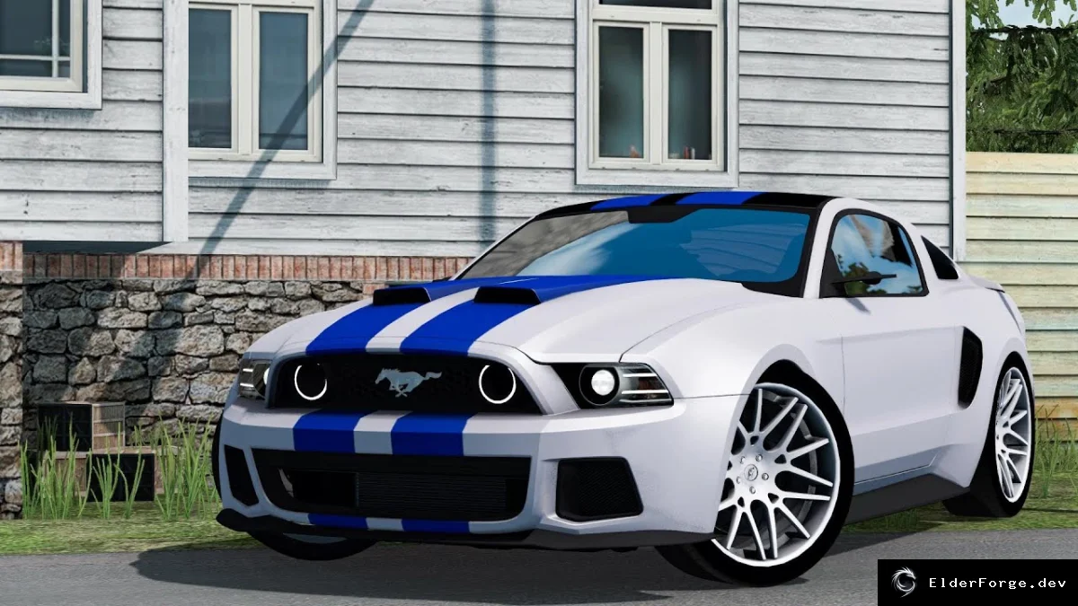 Обложка мода: Ford Mustang для Euro Truck Simulator 2 – новый автомобиль (патч 1.58)