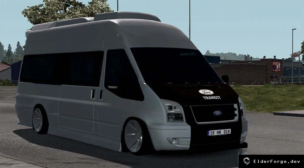 Обложка мода: Ford Transit 2010 – новые шасси, бамперы, скины и колёса для Euro Truck Simulator 2