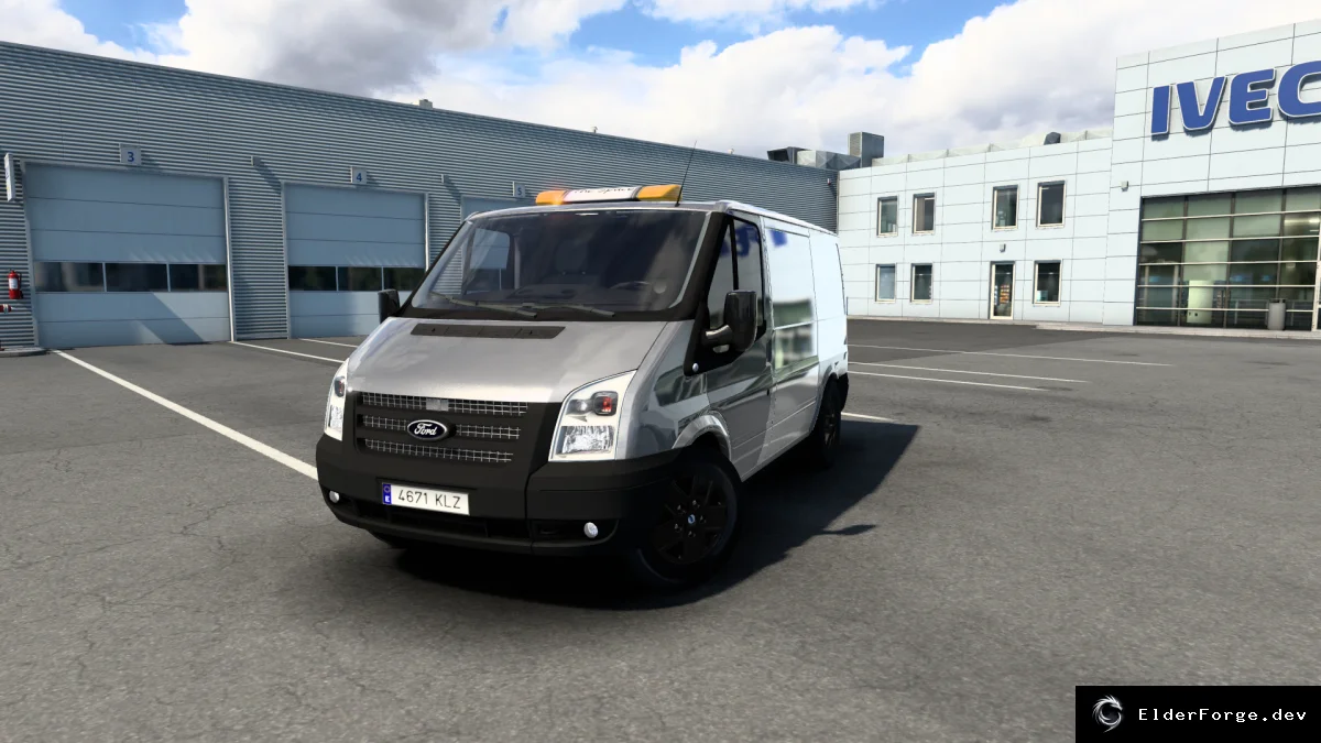 Обложка мода: Ford Transit VII для Euro Truck Simulator 2 – новые скины и улучшения