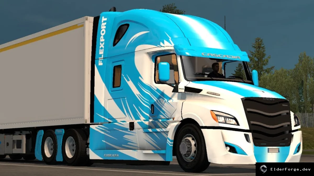 Обложка мода: Freightliner Cascadia 2018 для Euro Truck Simulator 2 – полуприцеп v1.39‑v1.40