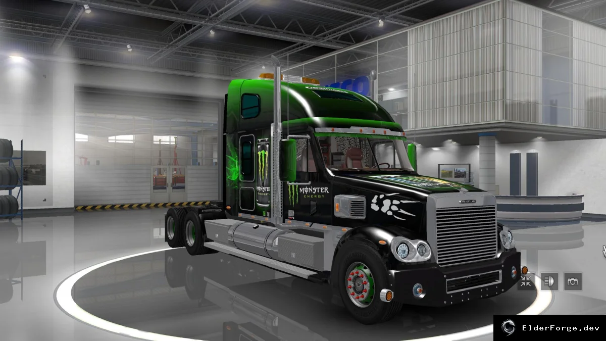 Обложка мода: Freightliner Coronado 1.25 – новые двигатели, 5‑ступенчатая коробка и 13 скинов для ETS2
