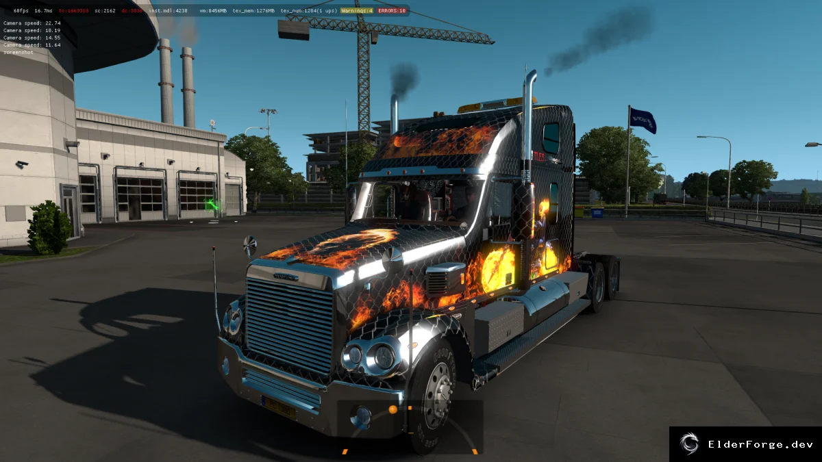 Обложка мода: Freightliner Coronado для Euro Truck Simulator 2 – модернизация 1.33.x