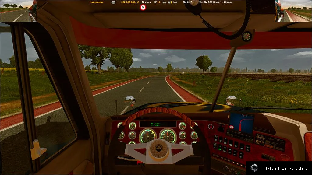 Обложка мода: Freightliner Coronado Original v1.5 – обновлённый мод для Euro Truck Simulator 2
