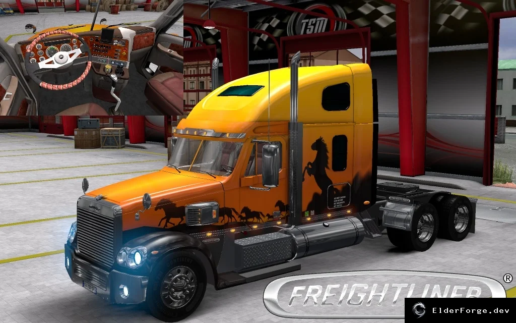 Обложка мода: Freightliner Coronado Original v1.6 – полная адаптация для ETS2 1.18.x