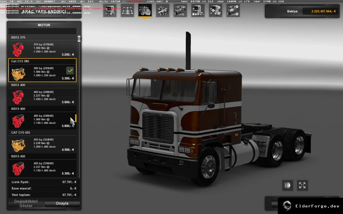 Обложка мода: Freightliner FLB v2.0 – новые скины и улучшения для Euro Truck Simulator 2