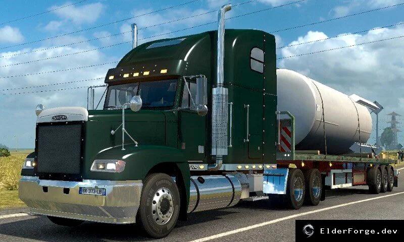 Обложка мода: Freightliner FLD 120 для Euro Truck Simulator 2 – полный набор кабин и шасси