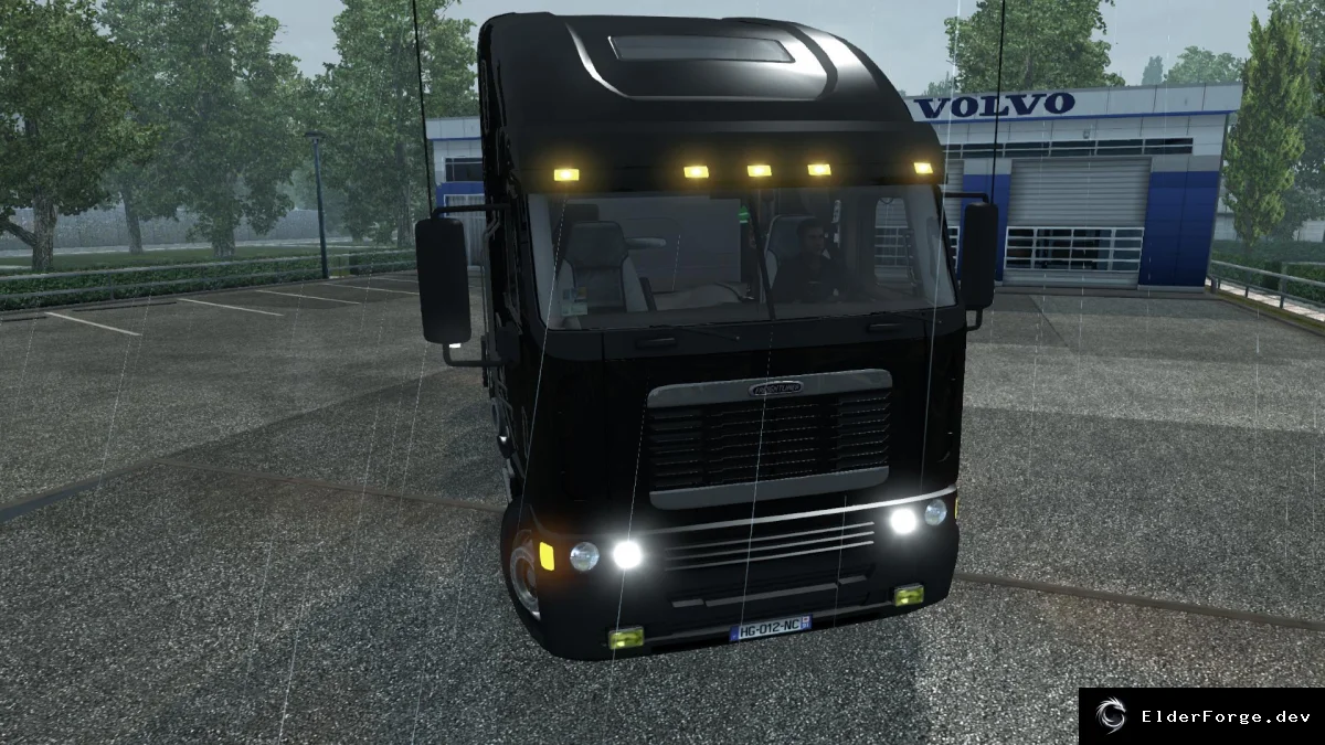 Обложка мода: Freitliner Argosy Cat 8x4 – обновлённый мод для Euro Truck Simulator 2