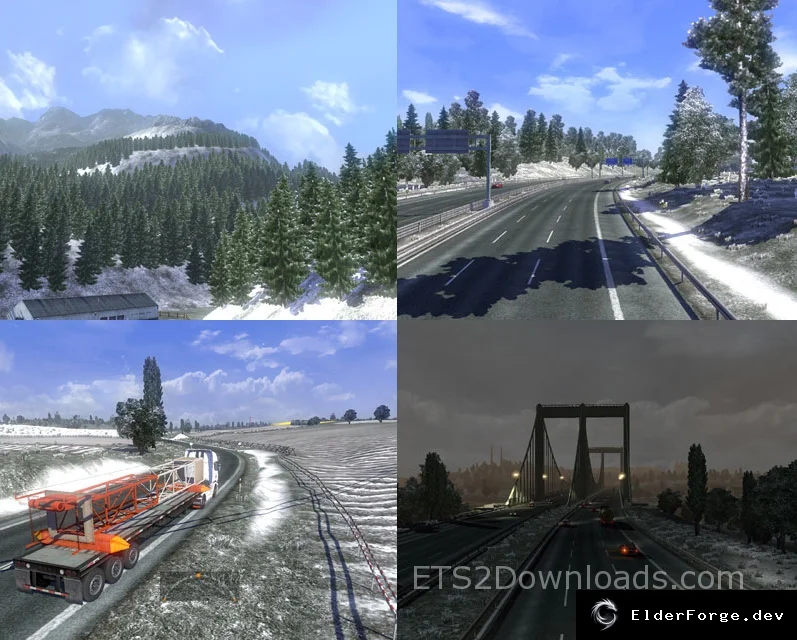 Обложка мода: Frosty Late/Early Winter Weather Mod для Euro Truck Simulator 2 – ранняя зима