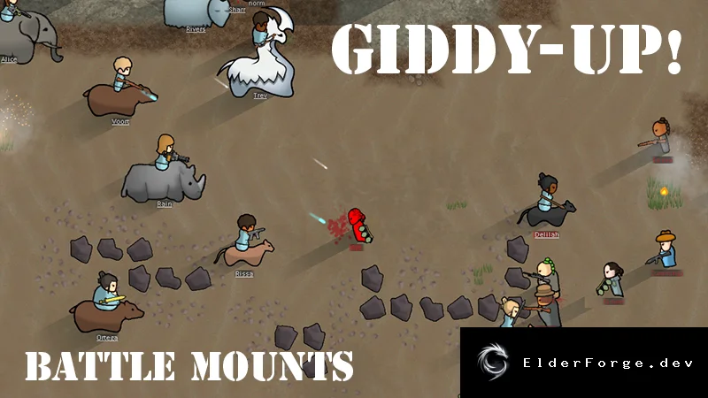 Giddy-up! Battle Mounts – верховая боевая система для RimWorld