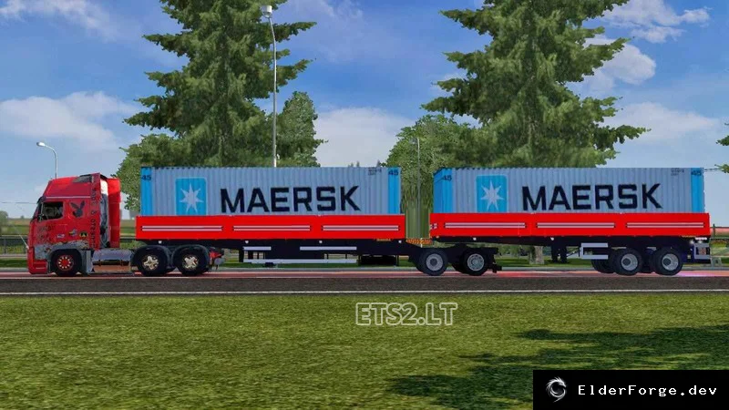 Обложка мода: Gigaliner Container – редкий трейлер‑контейнер для Euro Truck Simulator 2