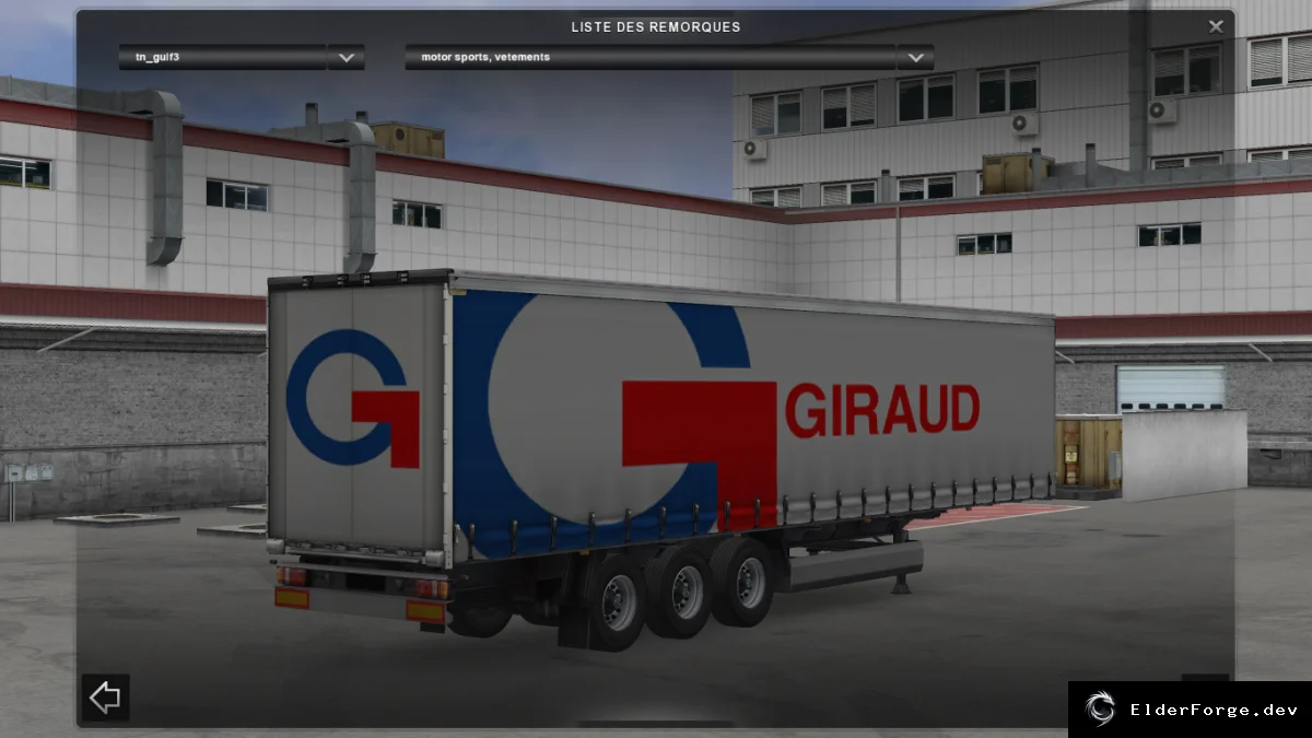 Обложка мода: Giraud Trailer – автономный прицеп для Euro Truck Simulator 2