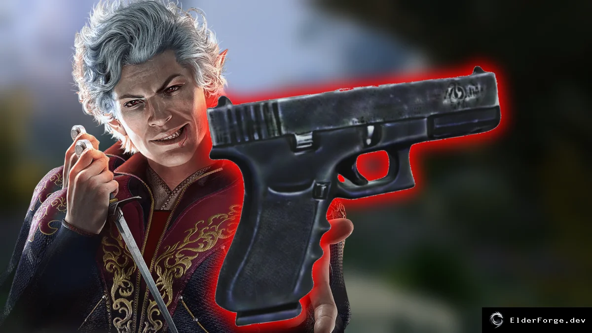 Обложка мода: Glock 19 – современный пистолет в Baldur's Gate 3