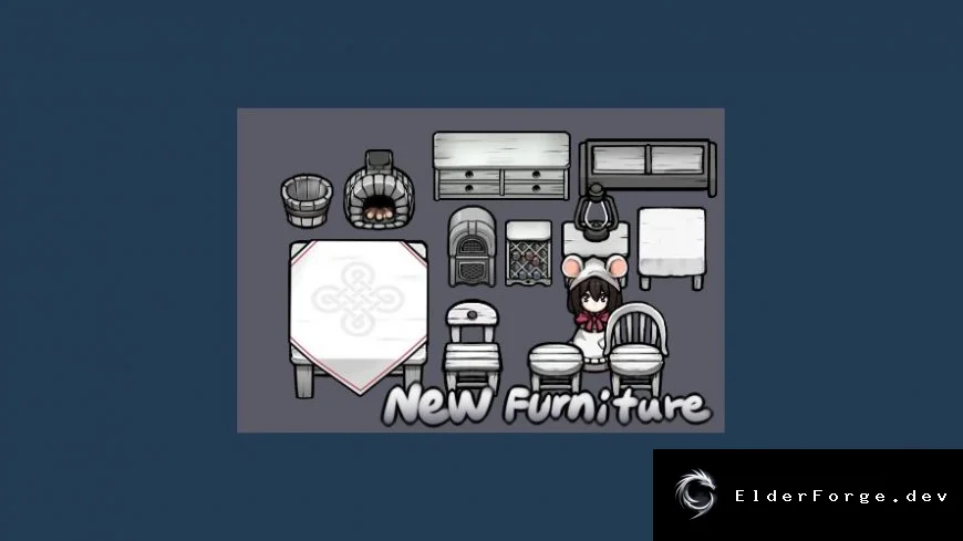 GloomyFurniture – мрачный набор мебели и интерьера для RimWorld