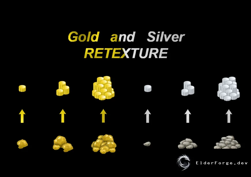 Gold &amp; Silver Retexture – улучшенные текстуры монет для RimWorld