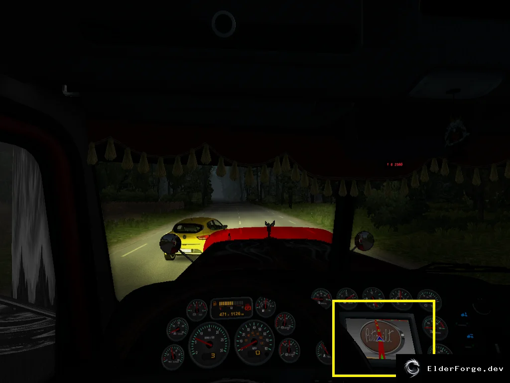 Обложка мода: GPS фон Peterbilt для Euro Truck Simulator 2 – стильный логотип на навигаторе