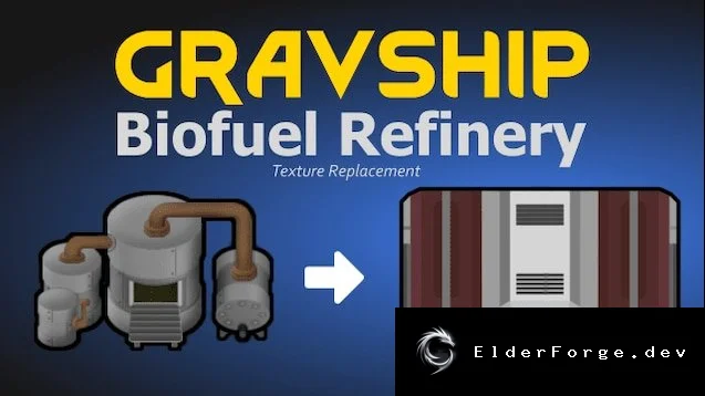 Gravship Biofuel Refinery ReTexture – улучшенный внешний вид для гравикораблей в RimWorld