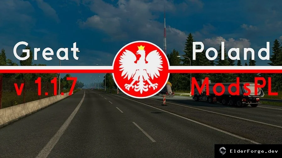 Обложка мода: Great Poland v1.1.7 – Полный редизайн дорог и автострад в Euro Truck Simulator 2
