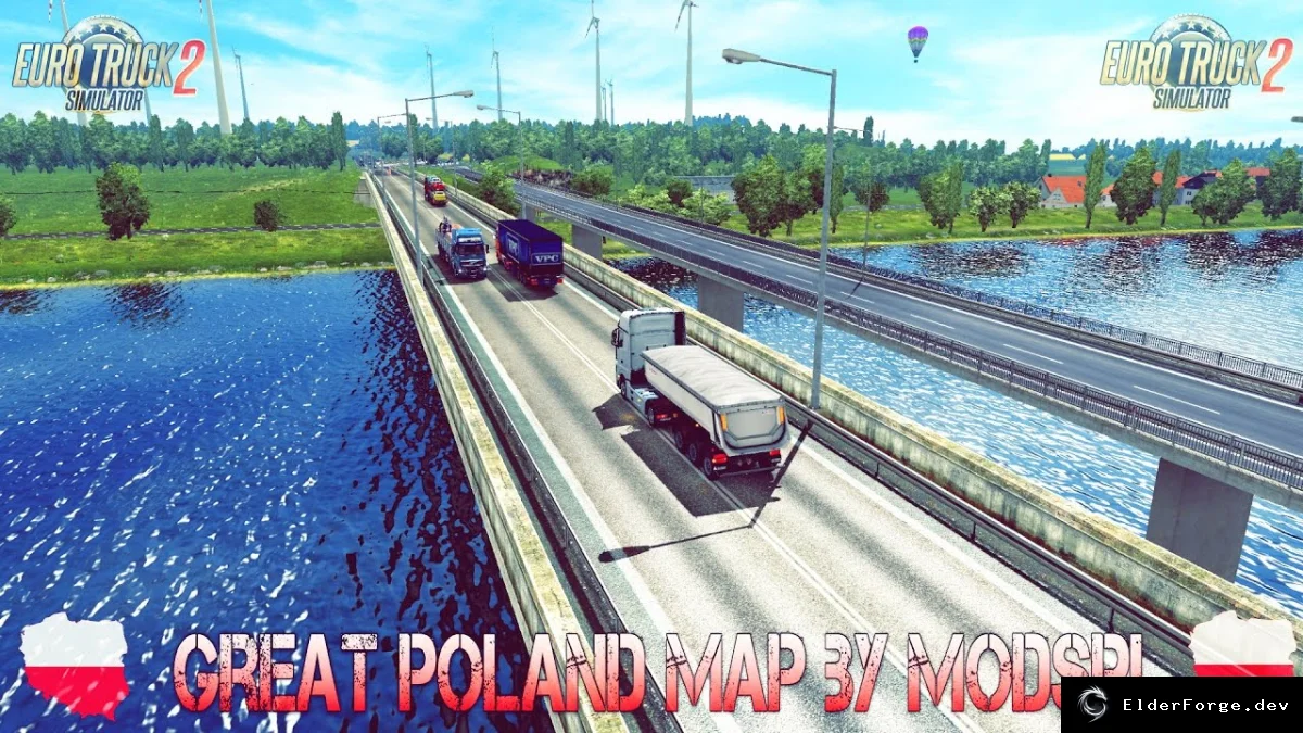 Обложка мода: Great Poland v1.1.9 – новая карта Польши и Словакии для Euro Truck Simulator 2