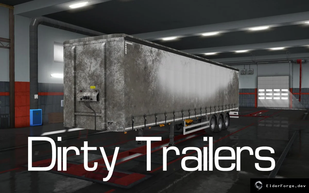 Обложка мода: Грязный скин для стандартных трейлеров SCS – ETS2 Dirt/Grungy Ownable Trailers