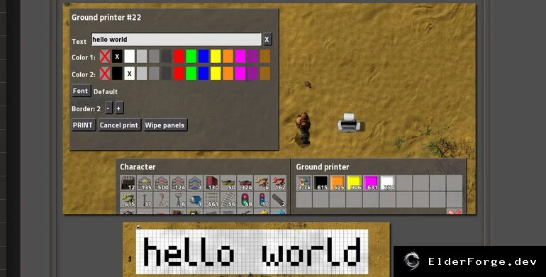 Обложка мода: Ground Printer – печать огромных плакатов в Factorio
