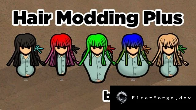 Hair Modding Plus – расширенные текстуры волос для RimWorld