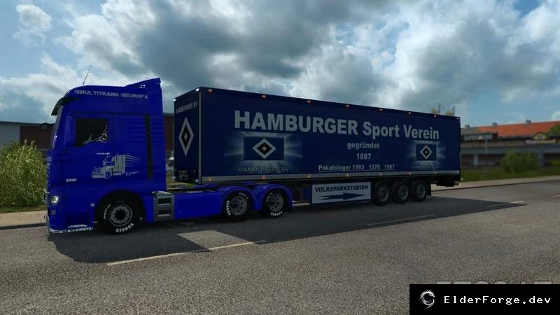 Обложка мода: Hamburger SV Trailer – фирменный прицеп для Euro Truck Simulator 2