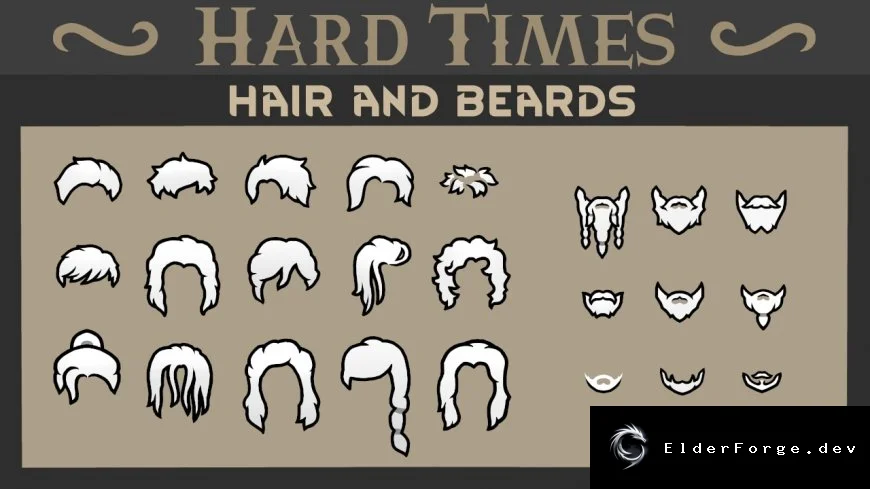 Hard Times: новые прически и бороды для RimWorld