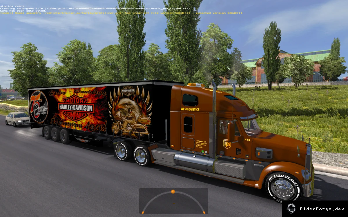 Обложка мода: Harley Davidson Trailer для Euro Truck Simulator 2 – автономный прицеп