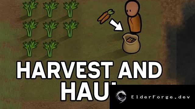 Harvest And Haul – автоматический сбор и выгрузка урожая в RimWorld