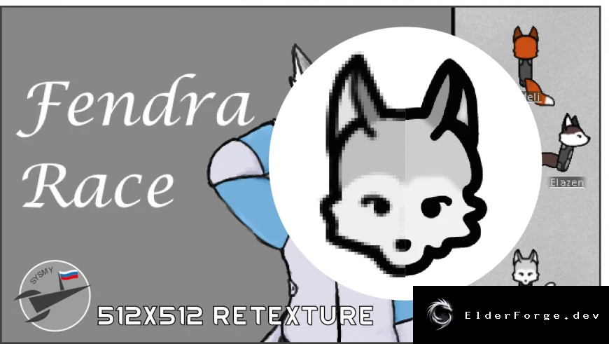 HD-ретекстур Fendra Race для RimWorld – 512×512 улучшенные модели