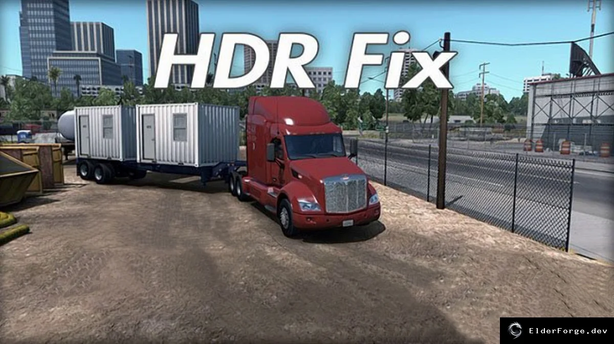 Обложка мода: HDR Fix для Euro Truck Simulator 2 – устранение белых засветов (v1.0, 1.40.x)